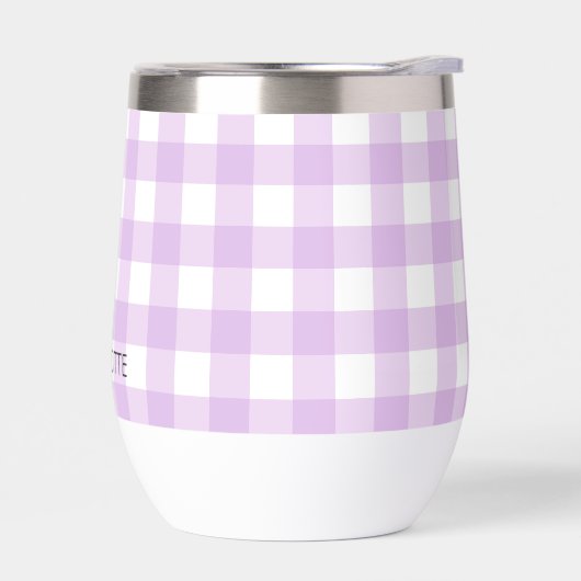 Gepersonaliseerde Cottage Lavendel Lila Gingham Pl (Links)