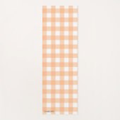 Gepersonaliseerde Cottage Peach Gingham Plaid Yogamat (Voorkant)
