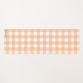 Gepersonaliseerde Cottage Peach Gingham Plaid Yogamat (Voorkant (horizontaal))