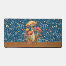 Gepersonaliseerde Cottagecore Mushroom XL Deskmat 