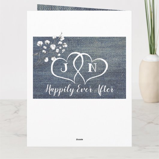 Gepersonaliseerde Cotton 2e jaar bruiloft Jubileum Kaart (Achterkant)