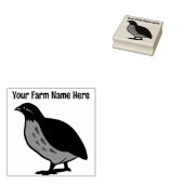 Gepersonaliseerde Coturnix Quail Boerderij Stamp Rubberstempel (Gestempeld)