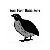 Gepersonaliseerde Coturnix Quail Boerderij Stamp Rubberstempel (Afrduk)