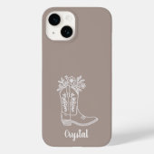 Gepersonaliseerde Country Cowgirl boot telefoon ca Case-Mate iPhone Case (Achterkant)