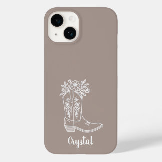 Gepersonaliseerde Country Cowgirl boot telefoon ca Case-Mate iPhone 14 Hoesje