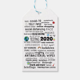 Gepersonaliseerde 'Covid-19 World Pandemic Commemo Cadeaulabel