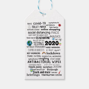 Gepersonaliseerde 'Covid-19 World Pandemic Commemo Cadeaulabel