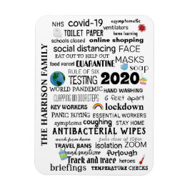 Gepersonaliseerde 'Covid-19 World Pandemic Commemo Magneet