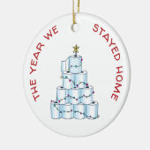 Gepersonaliseerde COVID 2020 Kerstmis We bleven th Keramisch Ornament (Links)