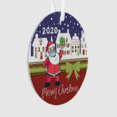 Gepersonaliseerde COVID-kerstboom Gepersonaliseerd Ornament (voorkant)