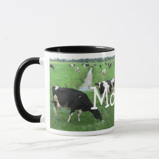 Gepersonaliseerde Cow-cadeautjes: Mok van melk met (Links)