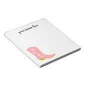 Gepersonaliseerde Cowboy Boots Notitieblok (Schuin)