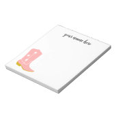 Gepersonaliseerde Cowboy Boots Notitieblok (Linkerzijde)