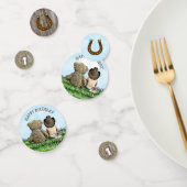 Gepersonaliseerde Cowboy en Teddy Bear Eerste Verj Confetti (Groep)