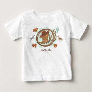 Gepersonaliseerde Cowboy-naam Baby T-Shirt