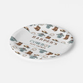 Gepersonaliseerde Cowboy Pattern Baby shower Papieren Bordje (Gekanteld)