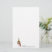 Gepersonaliseerde Cowboy Snowman Kerstmis Briefpapier (Staand voorkant)