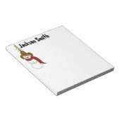 Gepersonaliseerde Cowboy Snowman Kerstmis Notitieblok (Schuin)