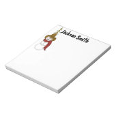Gepersonaliseerde Cowboy Snowman Kerstmis Notitieblok (Linkerzijde)