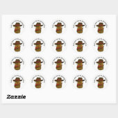 Gepersonaliseerde cowboyaardappel ronde sticker (Vel)