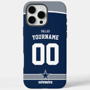 Gepersonaliseerde Cowboys Jersey Amerikaans Footba iPhone 16 Pro Max Hoesje