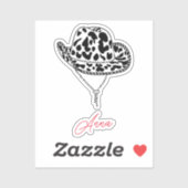 Gepersonaliseerde Cowgirl Pet Bachelorette Aangepa Sticker (Vel)