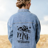 Gepersonaliseerde Cowgirl Pet Mrs Bride Jean Denim Jacket