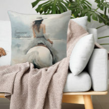 Gepersonaliseerde Cowgirl Strandkussen Speciale Gi