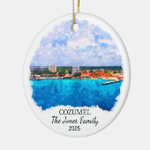 Gepersonaliseerde Cozumel Ornament, Mexico Keramisch Ornament (Links)