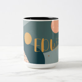 Gepersonaliseerde Cozy Bohemian Tweekleurige Koffiemok