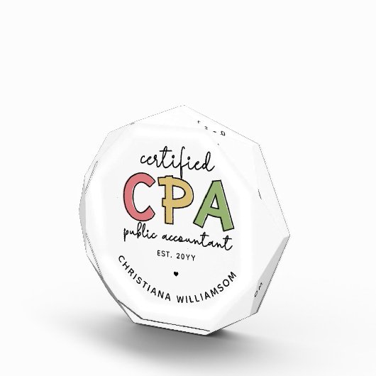 Gepersonaliseerde CPA Certified Public Accountant- Fotoblokken (Rechts)