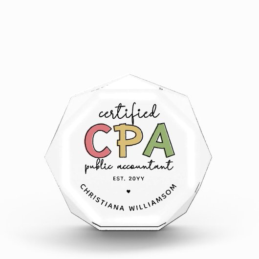 Gepersonaliseerde CPA Certified Public Accountant- Fotoblokken (Voorkant)
