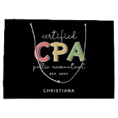 Gepersonaliseerde CPA Certified Public Accountant Groot Cadeauzakje (Achterkant)