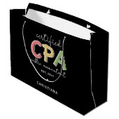 Gepersonaliseerde CPA Certified Public Accountant Groot Cadeauzakje (Achterkant Gekanteld)
