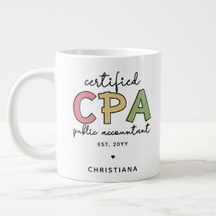 Gepersonaliseerde CPA Certified Public Accountant- Grote Koffiekop