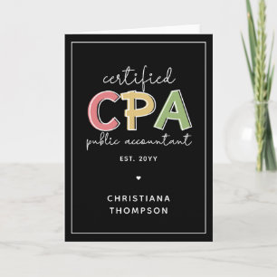 Gepersonaliseerde CPA Certified Public Accountant- Kaart