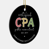 Gepersonaliseerde CPA Certified Public Accountant- Keramisch Ornament (Rechts)