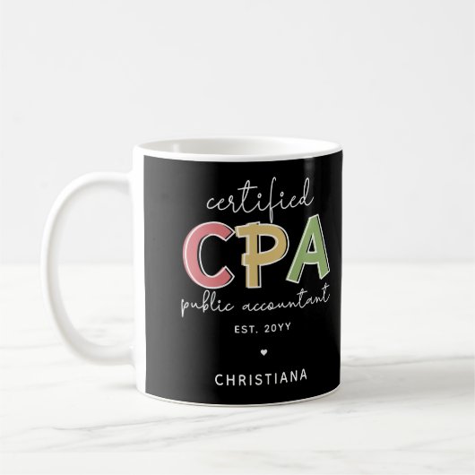 Gepersonaliseerde CPA Certified Public Accountant- Koffiemok (Links)