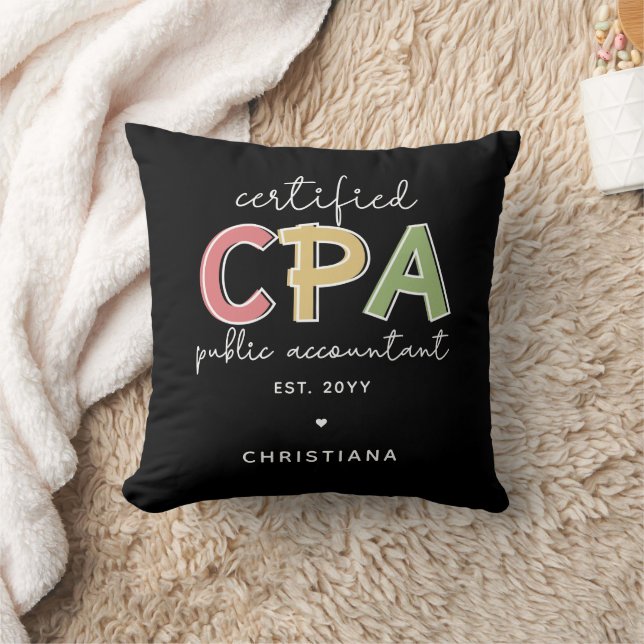 Gepersonaliseerde CPA Certified Public Accountant- Kussen (Deken)