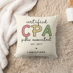 Gepersonaliseerde CPA Certified Public Accountant- Kussen