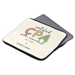 Gepersonaliseerde CPA Certified Public Accountant- Laptop Sleeve