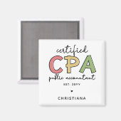 Gepersonaliseerde CPA Certified Public Accountant- Magneet (Voorkant / Achterkant)