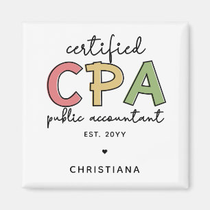 Gepersonaliseerde CPA Certified Public Accountant- Magneet