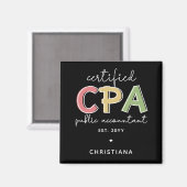 Gepersonaliseerde CPA Certified Public Accountant- Magneet (Voorkant / Achterkant)