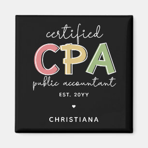 Gepersonaliseerde CPA Certified Public Accountant- Magneet