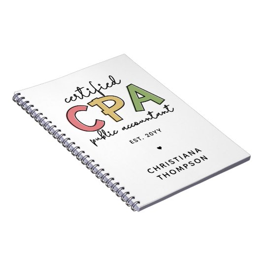 Gepersonaliseerde CPA Certified Public Accountant- Notitieboek (Rechterzijde)