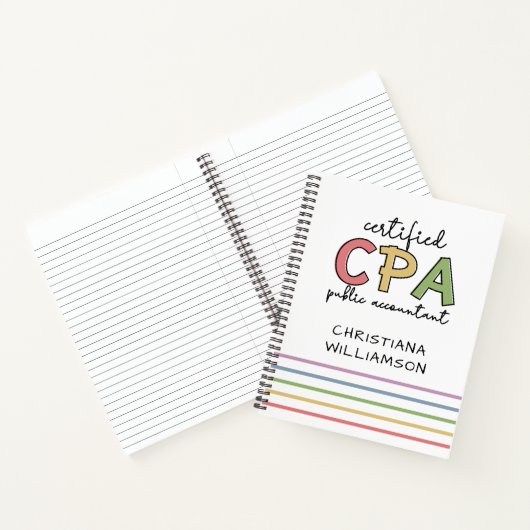 Gepersonaliseerde CPA Certified Public Accountant- Notitieboek (Binnen)