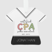 Gepersonaliseerde CPA Certified Public Accountant- Ornament (achterkant)