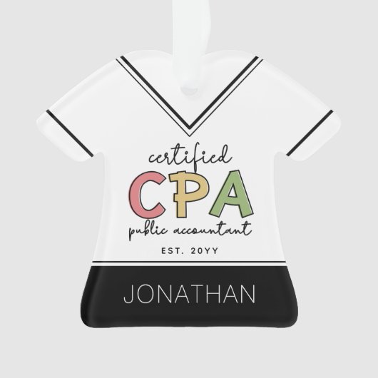 Gepersonaliseerde CPA Certified Public Accountant- Ornament (voorkant)