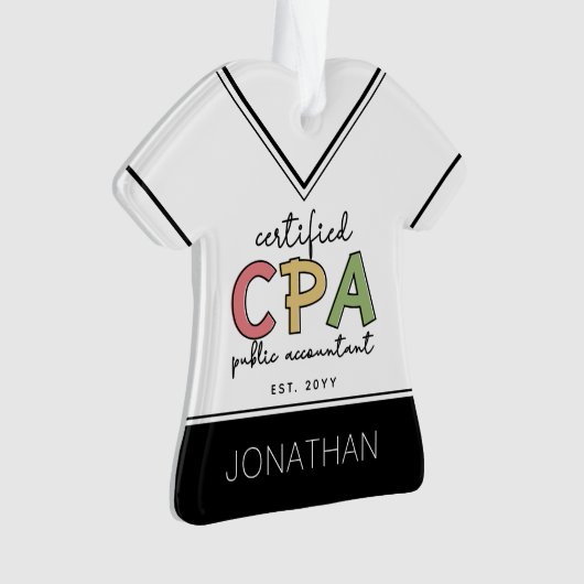 Gepersonaliseerde CPA Certified Public Accountant- Ornament (voorkant)